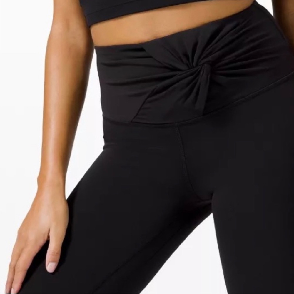 Lululemon Black Align Knot Waist Leggings.